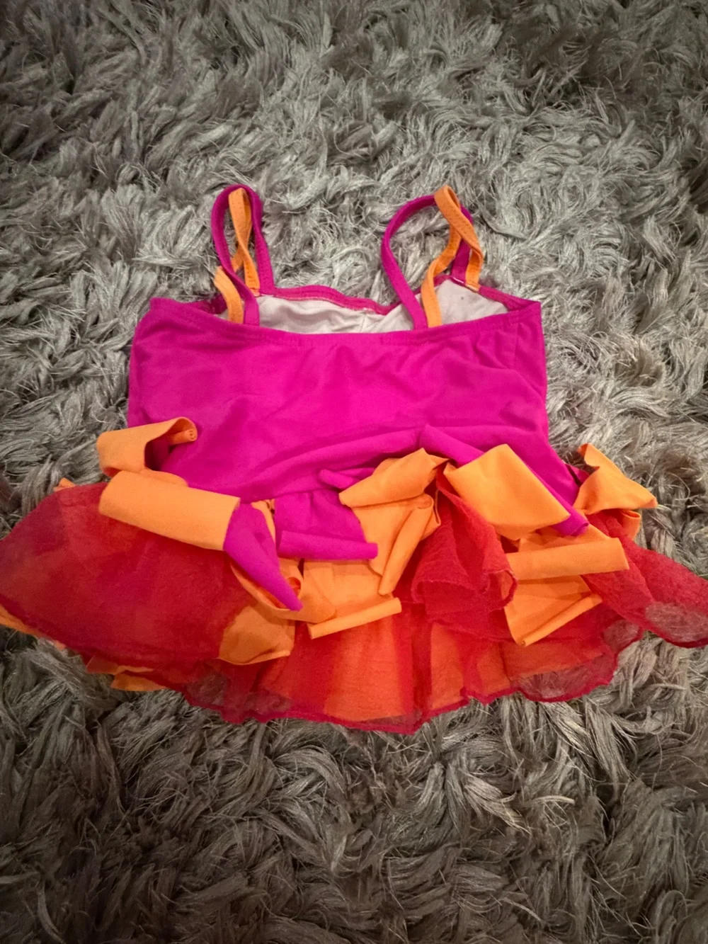 Isobella & Chloe Pink and Orange Ruffle 2 piece swimsuit boutique 🌸🌸🌸
